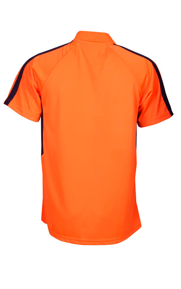 Mens Hi Vis Coolfast Mini Waffle Polo