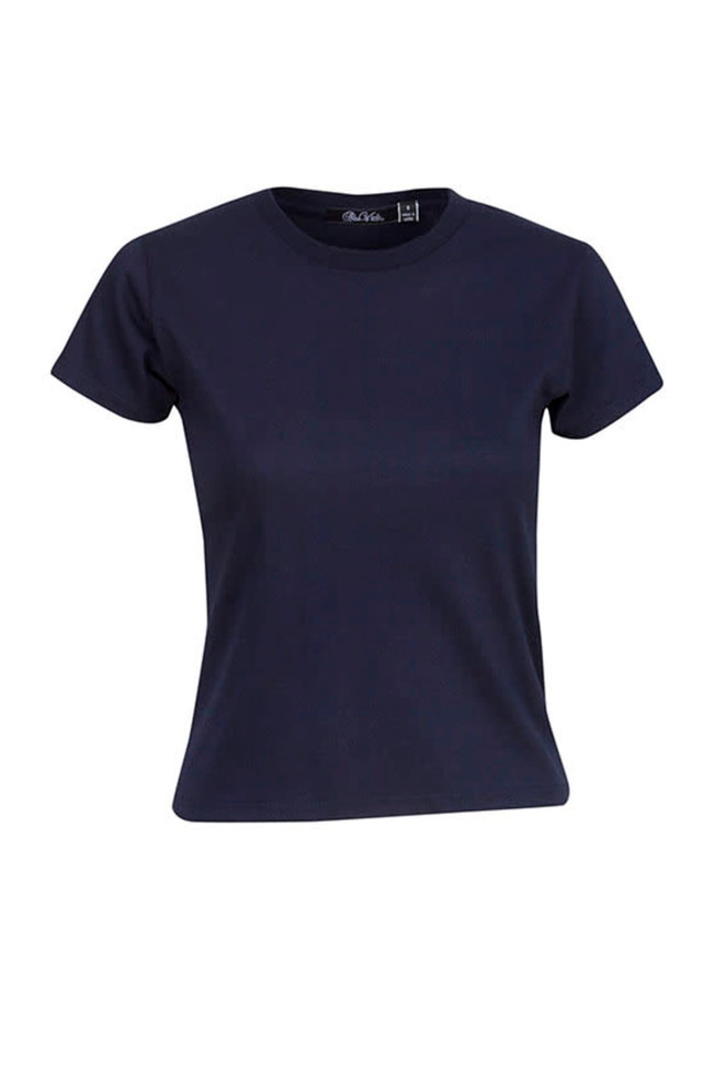 Ladies Slim Fit Cotton T-shirt, Ladies (White)