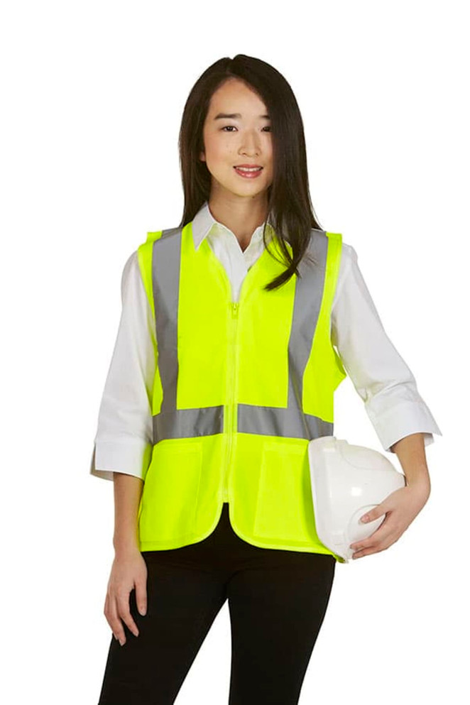 Hi Vis D/N Vest with Zip and Pockets