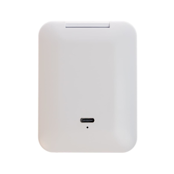 A LED Compact Mirror in a sleek white design with a USB-C charging port at the bottom.