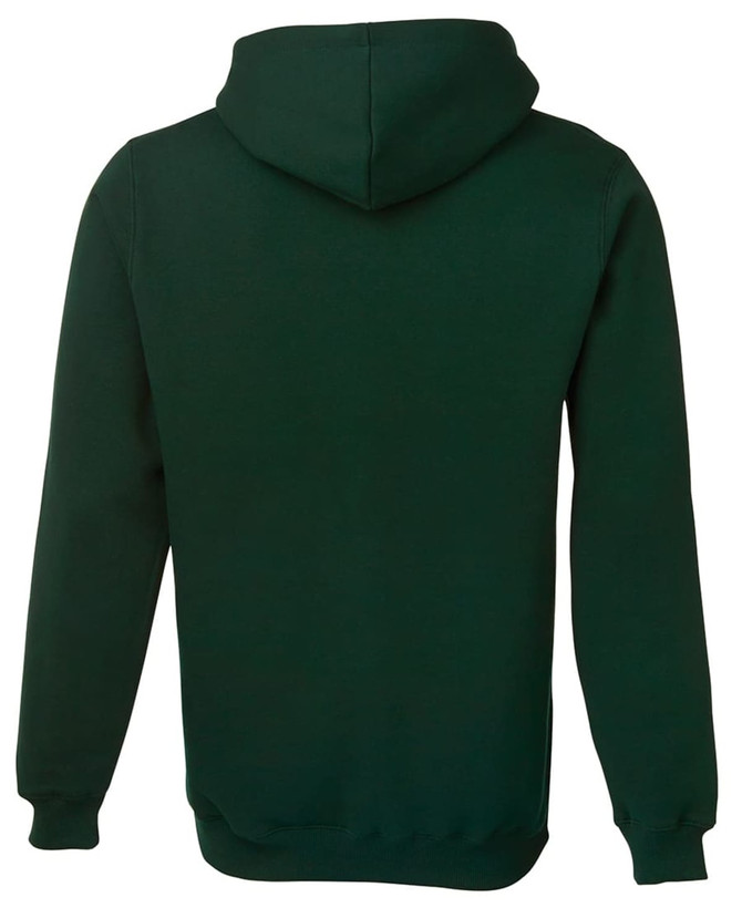 A green hoodie with a hood and long sleeves, featuring a plain design on the back.