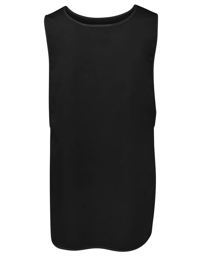 A black JB's Smock with a sleeveless design, featuring a simple, streamlined cut. It has a logo.