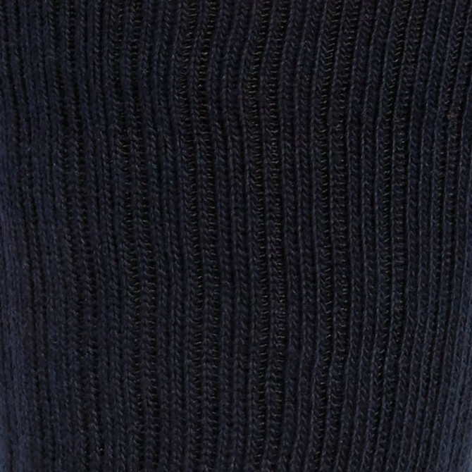 A close-up of a black ribbed sock from the JB's Outdoor Sock 3 Pack, featuring a branded logo.