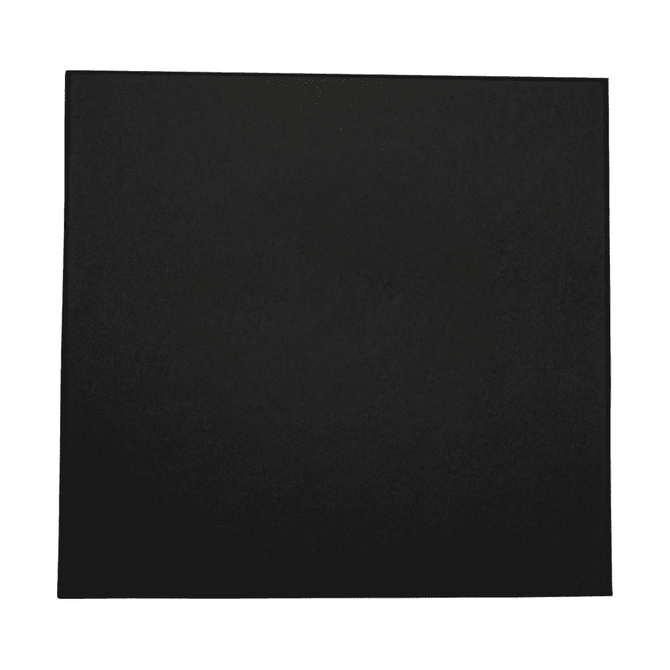 A flat, square black surface with a smooth texture, suitable for various display purposes.