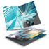 A4 presentation folder with a teal and grey design, featuring architectural images and a logo.