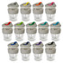 A drink bottle set featuring multiple Valencia Cups (350ml) in various colours with grey lids and grips.
