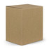A plain brown cardboard box, square in shape, featuring a smooth surface and no visible branding or text.