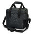 A black cooler bag with an urban camo pattern, featuring two sturdy handles and a detachable shoulder strap.