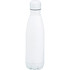 A drink bottle made of white stainless steel, featuring a vacuum insulated design and a screw-top lid.