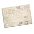 A wooden model kit of a cargo ship, featuring various pre-cut pieces on a light wooden background.