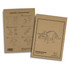 Assembly instructions for a BRANDCRAFT Triceratops wooden model, featuring step-by-step diagrams on a brown cardboard background.