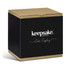 A black box with a kraft lid featuring the Keepsake logo, labelled as a Cake Display.