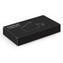 A black packaging box for the Faraday Power Bank, featuring a design with a logo and illustrations of charging cables.