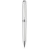 A silver mechanical pencil with a polished chrome accent and a twist action mechanism. It features a logo on the body.
