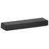 A black rectangular pen box with a smooth finish and an internal compartment for a single pen.