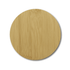 A round bamboo coaster in a natural tan colour, featuring a smooth surface and no visible branding.