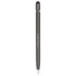 A metal pen in a sleek dark grey colour, featuring a smooth design and a branding logo on the side.