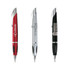 Three Protrusion Grip Pens in red, silver, and black with a logo on each pen.