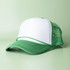 A green and white Trucker Roadhouse Cap with a mesh back and a solid front panel.