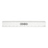 A clear plastic ruler measuring 30cm, featuring black measurement markings and a logo.