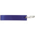 A drink bottle opener in purple, featuring a simple design and attached to a metal keyring.