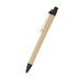 A brown kraft pen with a black tip and clip, featuring a minimalist design and a logo.