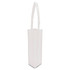 A white non-woven single wine tote bag with a long handle and a simple design. It features a logo.