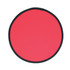 A red fold-up flying disc with a black rim, designed for easy portability.