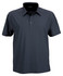 A dark grey men's polo shirt featuring a classic collar and three-button placket, with a logo on the chest.