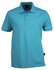 A light blue polo shirt with a classic collar and a small logo. Suitable for casual wear.