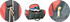 A black and red duffle bag with a zipper, inside are clothes and a drink bottle. The bag features a logo.