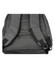 A grey backpack featuring padded straps and a side zip pocket for extra storage.
