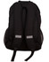 A black backpack with mesh side pockets and adjustable straps, featuring a logo on the back.
