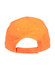 A bright orange heavy brushed cotton cap with a back adjustable strap and ventilation holes. It features a logo.