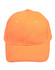 An orange heavy brushed cotton cap with stitching details and a curved brim. It features a logo on the front.