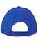 A blue unstructured cap featuring a snapback closure and two ventilation eyelets. It has a plain design without visible logos.