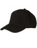 A black Ottoman cap with a curved brim and a rounded crown, featuring a logo.