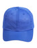A blue athletic mesh cap with a structured design and ventilation holes, featuring a logo on the front.