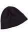 A black polar beanie featuring a soft, fleece texture and a simple design. The beanie has no visible branding.