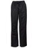 Black chef's pants featuring a relaxed fit and elastic waistband. Includes a logo.