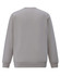 A grey crew fleece jumper with a simple design and ribbed cuffs. It features a logo on the back.