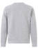 A grey crew fleece jumper featuring a plain back design and a logo.