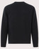 A black kids' crew neck fleecy sweater with long sleeves and a simple design. It features a logo on the garment.
