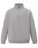 A light grey half-zip collar polar fleece jumper featuring long sleeves and a simple design.