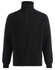 A black 1/2 zip collar polar fleece jumper featuring a high neck and long sleeves, with a logo on the front.
