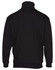 A black 1/2 zip collar fleecy jumper, featuring a simple design and a back view.