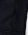 A black full-zip fleecy hoodie featuring a front pocket and a smooth texture. It has a logo on the fabric.