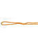 An orange chin strap breakaway clip with a looped design, featuring a simple, slender form.