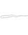 A white break-away chin strap clip, featuring a simple loop design. It has a small logo on the side.