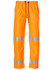 Hi-Vis safety pants in bright orange with reflective 3M tape details. Features an elastic drawstring waist and logo branding.